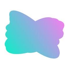 A simple cut out transparent cloud shape design element.