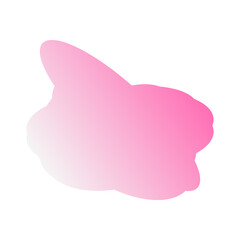 A simple cut out transparent cloud shape design element.