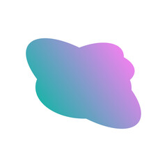 A simple cut out transparent cloud shape design element.