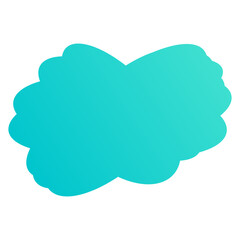A simple cut out transparent cloud shape design element.
