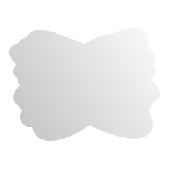 A simple cut out transparent cloud shape design element.