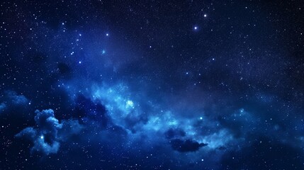 Starry night sky with abstract celestial elements background
