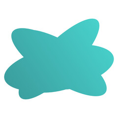 A simple cut out transparent cloud shape design element.