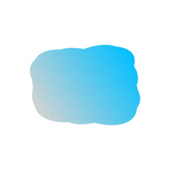 A simple cut out transparent cloud shape design element.