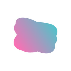 A simple cut out transparent cloud shape design element.