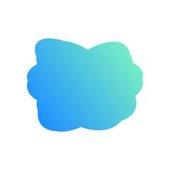 A simple cut out transparent cloud shape design element.