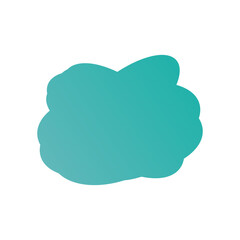 A simple cut out transparent cloud shape design element.