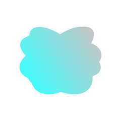 A simple cut out transparent cloud shape design element.