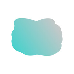 A simple cut out transparent cloud shape design element.