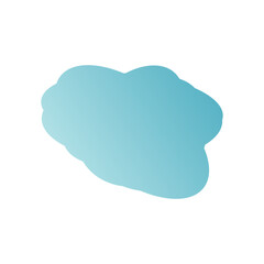 A simple cut out transparent cloud shape design element.
