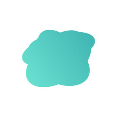 A simple cut out transparent cloud shape design element.