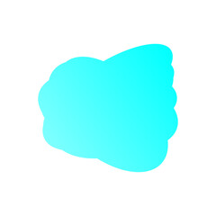 A simple cut out transparent cloud shape design element.