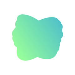 A simple cut out transparent cloud shape design element.
