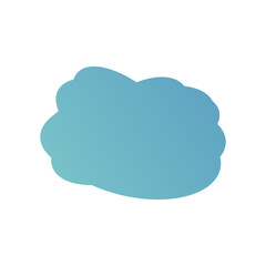 A simple cut out transparent cloud shape design element.