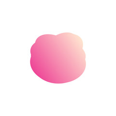 A simple cut out transparent cloud shape design element.