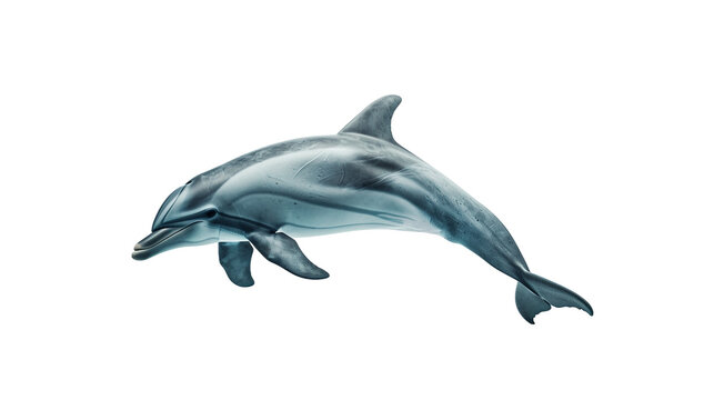 Encantador Delfín En fondo transparente.