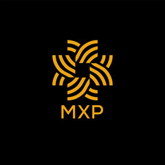 MXP  logo design template vector. MXP Business abstract connection vector logo. MXP icon circle logotype.
