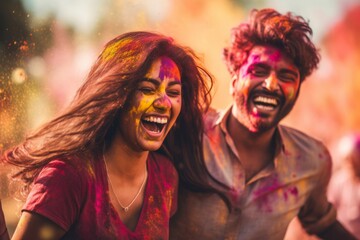 Naklejka premium holi festival. 