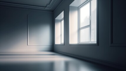 Fototapeta premium empty residential living room with designer interior