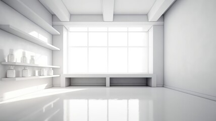 designer and minimal empty indoor hall interior