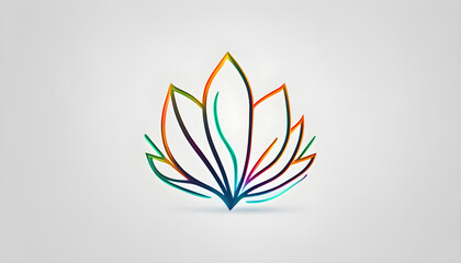 abstract colorful leaf logo background