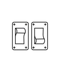 electricity button icon, vector best line icon.