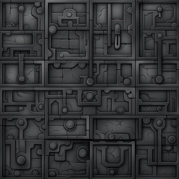 Charcoal tiles, seamless pattern, SNES style 