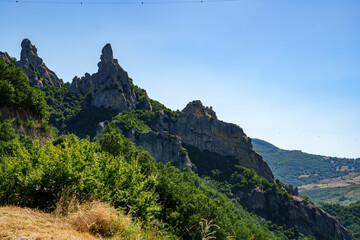 Fototapeta na wymiar Mountain landscape near Castelmezzano, Italy
