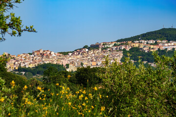 Fototapeta na wymiar View of Stigliano, historic town in Basilicata, Italy