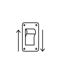 electric button icon, vector best line icon.