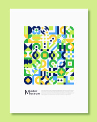 Abstract swiss poster vector