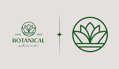 Leaf Flower Tree monoline. Universal creative premium symbol. Vector sign icon logo template. Vector illustration
