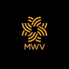 MWV  logo design template vector. MWV Business abstract connection vector logo. MWV icon circle logotype.
 - obrazy, fototapety, plakaty