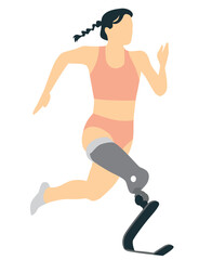 Fototapeta na wymiar running person vector Paralympic sports