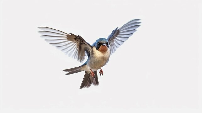 Serenity in Flight Bank Swallow Isolated on transparent Ai Generative