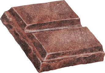 Chocolate Bar Watercolor Illustration