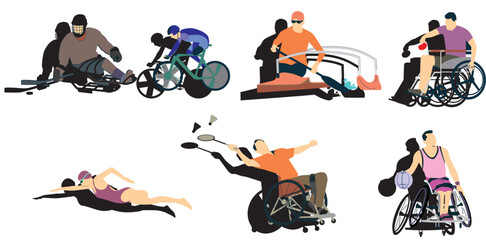 Obraz premium Paralympic different sports