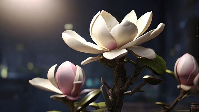 A Beautiful Magnolia flowers.