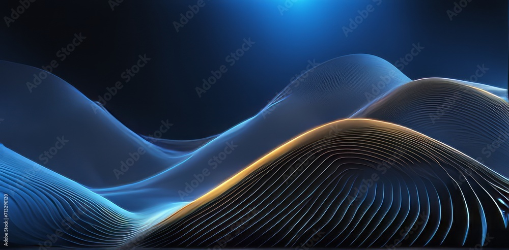 Poster digital business abstract wave technology background the futuristic realm with this captivating wallpaper, the mesmerizing wave of science , creating a visual network of innovation