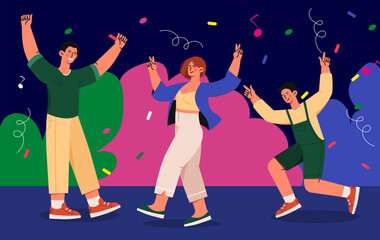 Dance party vector concept