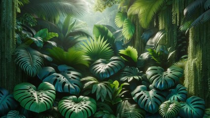 the lushness of a tropical rainforest