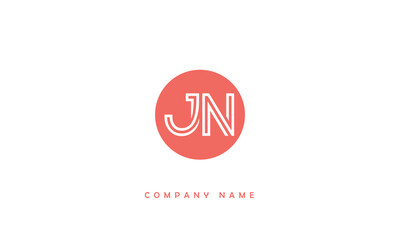 JN, NJ, J, N Abstract Letters Logo Monogram