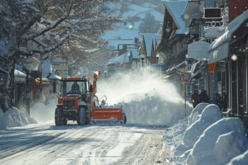 After a heavy snowfall, the truck is dispatched to provide snow removal services