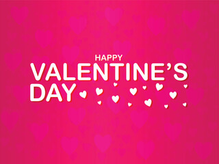Fototapeta premium Happy valentines day. Vector banner, greeting card, flayer, poster, with text Happy valentines day