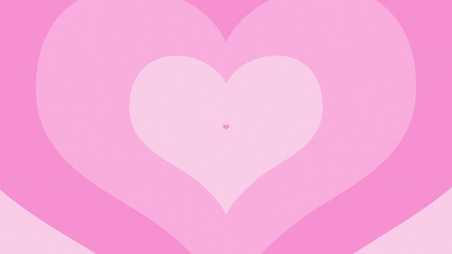 A repeating pattern of pastel pink Valentines love hearts. Cute heart shaped tunnel. Full HD and looping Valentine's Day motion background animation.