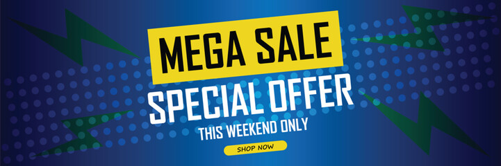 Sale banner template design . Super Sale, end of season special offer banner. vector illustration.