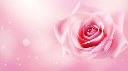 Close-Up of Pink Rose on Pink Background