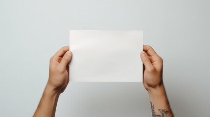 Person Holding Paper in Hands - obrazy, fototapety, plakaty