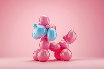 Balloon Animal in Pink and Blue