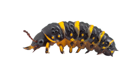 de larva de escarabajo En fondo transparente